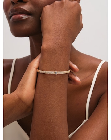 Jon Richard Gold Plated Crystal and Pave Stone Bangle