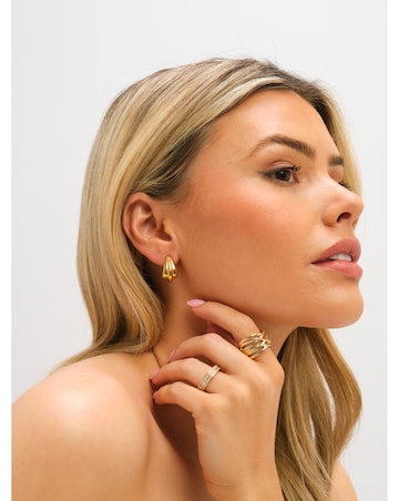 Jon Richard Gold Plated and Crystal Leaf Earrings