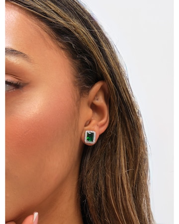 Jon Richard Cubic Zirconia Emerald Perfume Bottle Stud Earrings