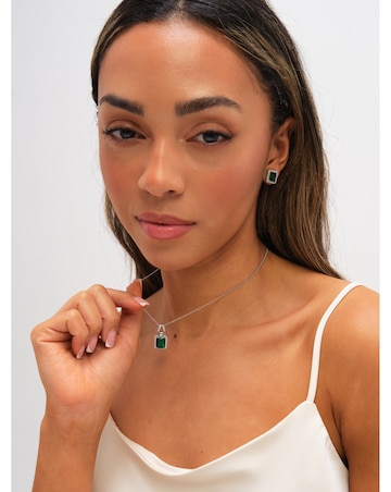 Jon Richard Cubic Zirconia Emerald Perfume Bottle Stud Earrings