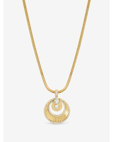 Inicio Two Tone and Crystal Disk Pendant - Gift Pouch