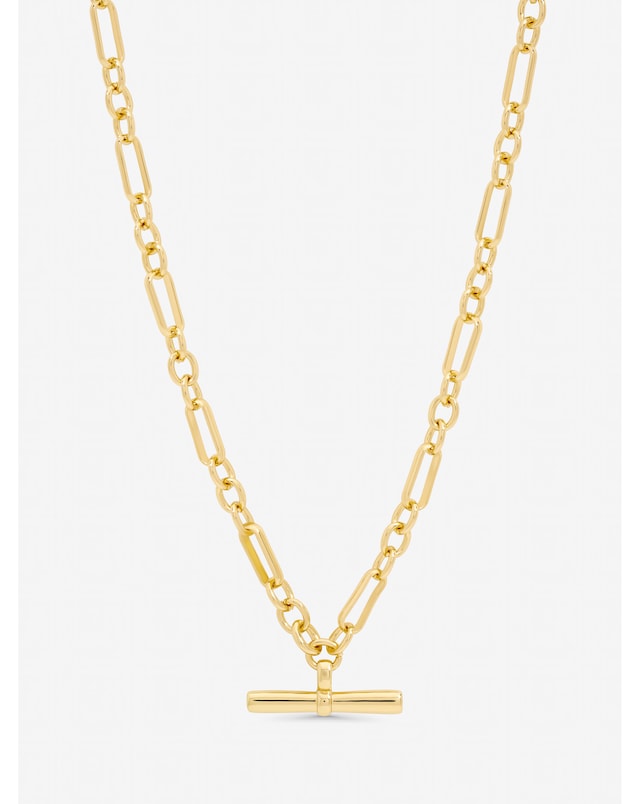 Jon Richard Gold Plated Luxe T-Bar Necklace
