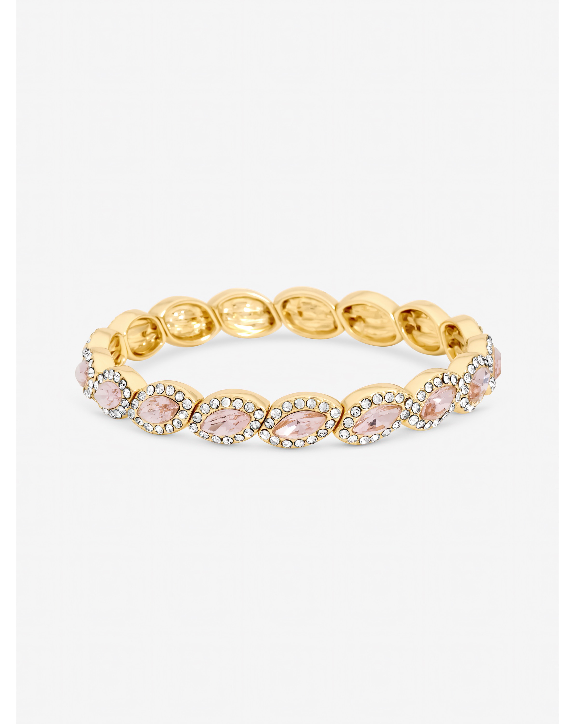 New In - Gold Plated Pink Navette Bracelet