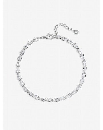 Jon Richard Rhodium Pear Drop Bracelet