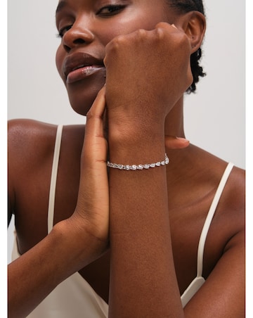 Jon Richard Rhodium Pear Drop Bracelet