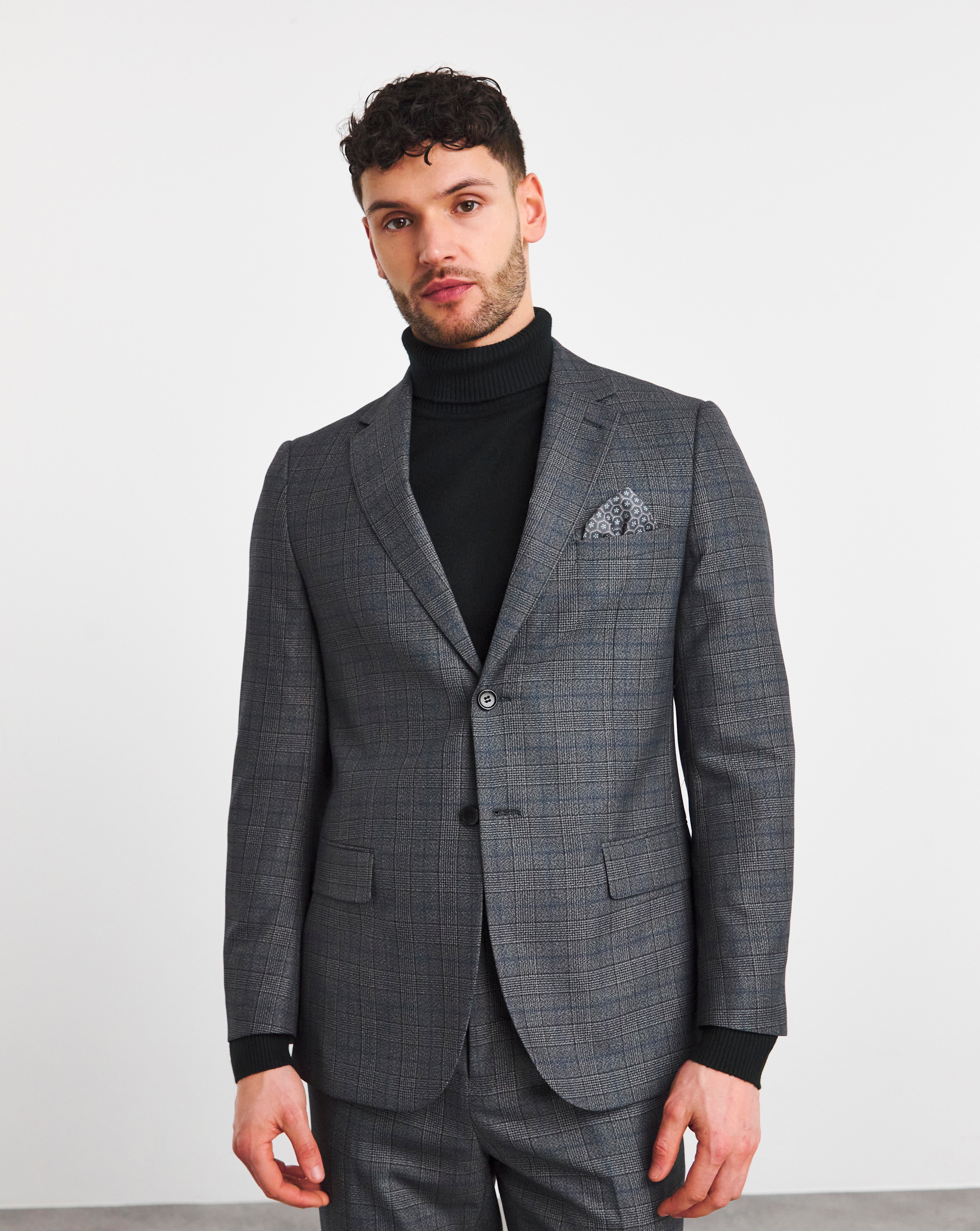 Regular Fit Check Suit Jacket