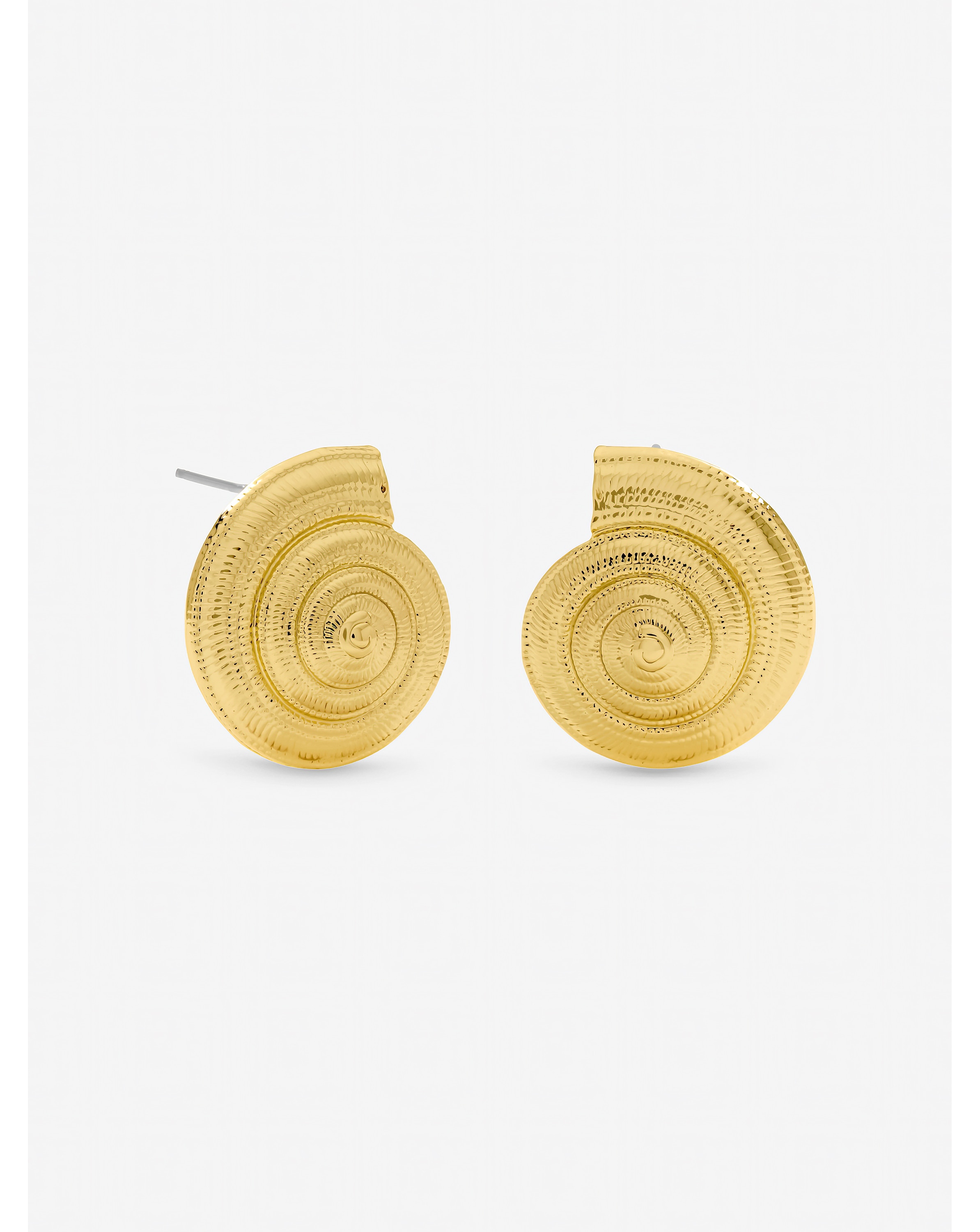 New In - Gold Plated Statement Shell Earrings