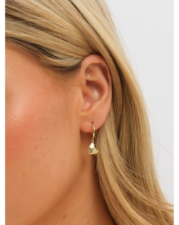 Inicio Gold Plated Molton Heart Huggie Earrings - Gift Pouch