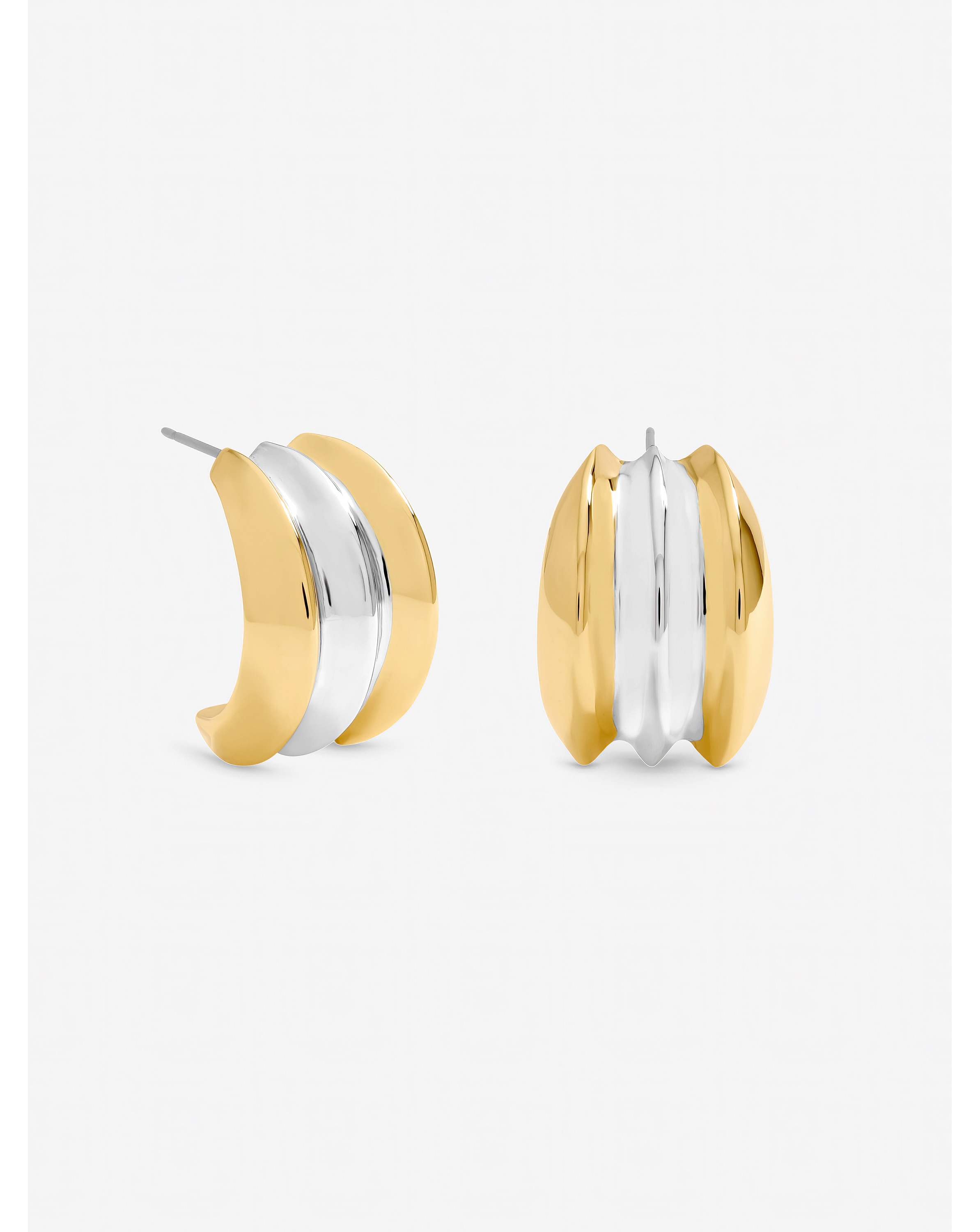 New In - Mood Two Tone Dome Earrings