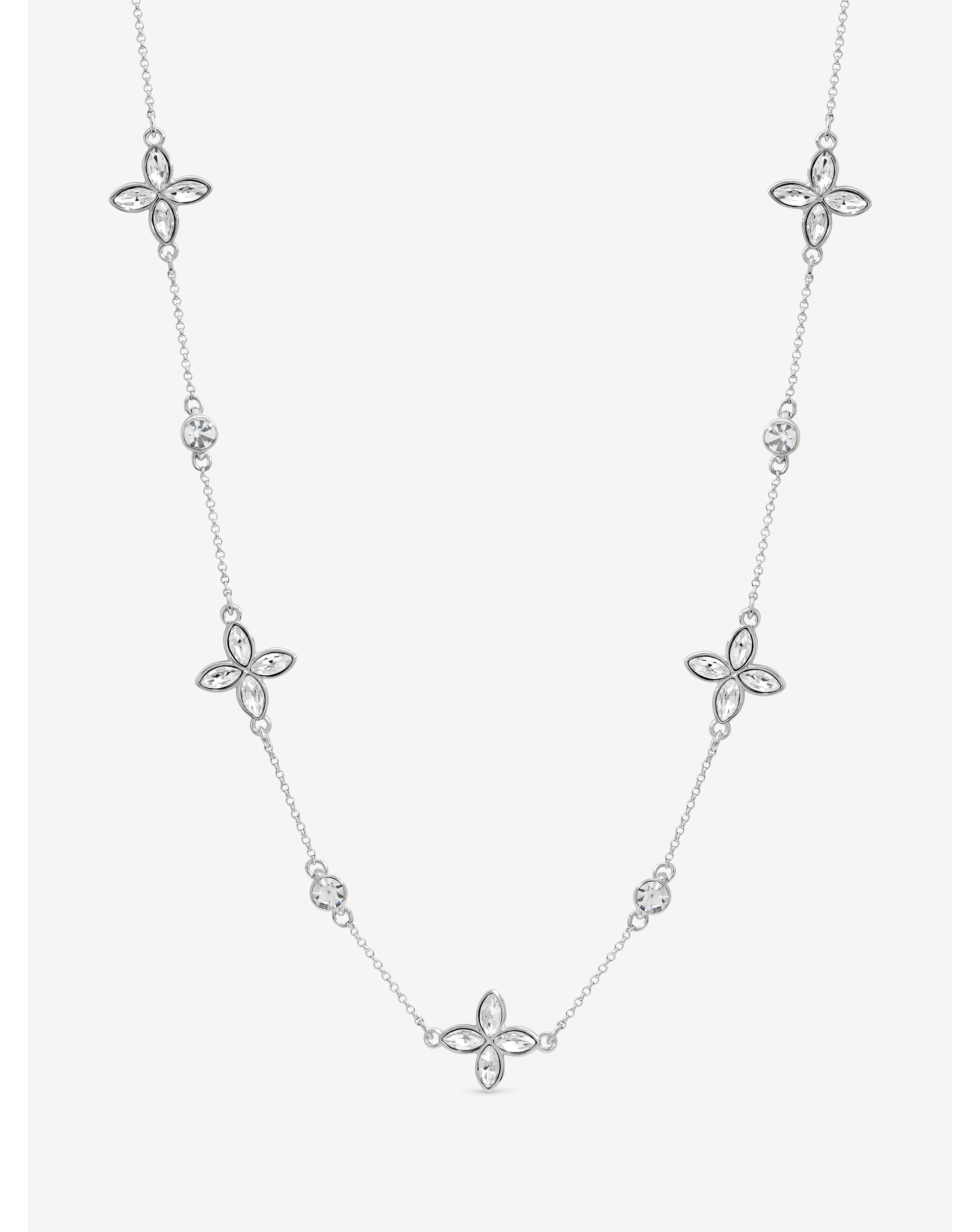 New In - Silver Plated and Crystal Clover Allway