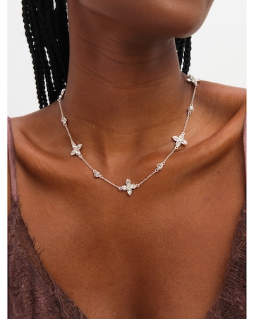 Jon Richard Silver Plated and Crystal Clover Allway