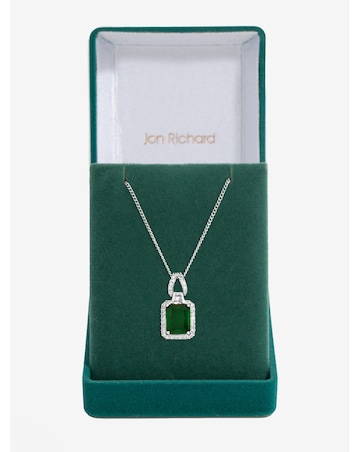 Jon Richard Cubic Zirconia Emerald Perfume Bottle Pendant