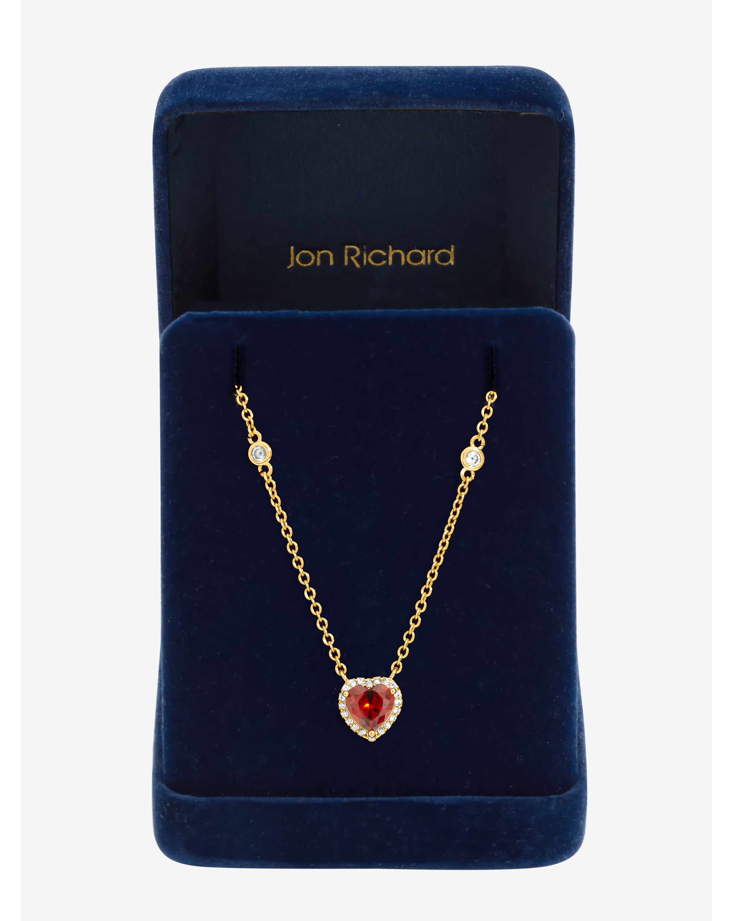 New In - Gold Plated Red Heart Pendant Necklace