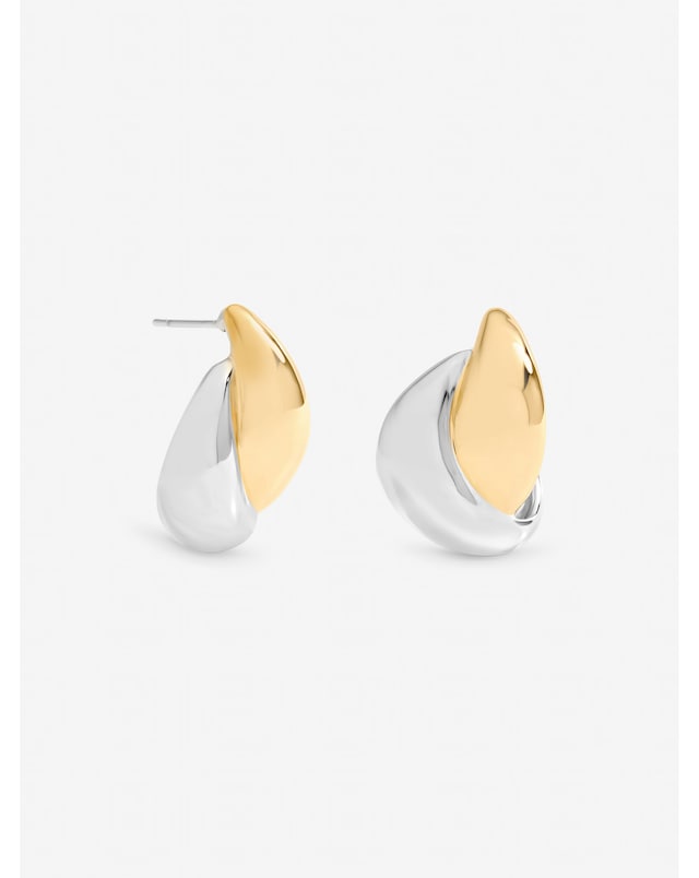 Jon Richard Two Tone Statement Earrings