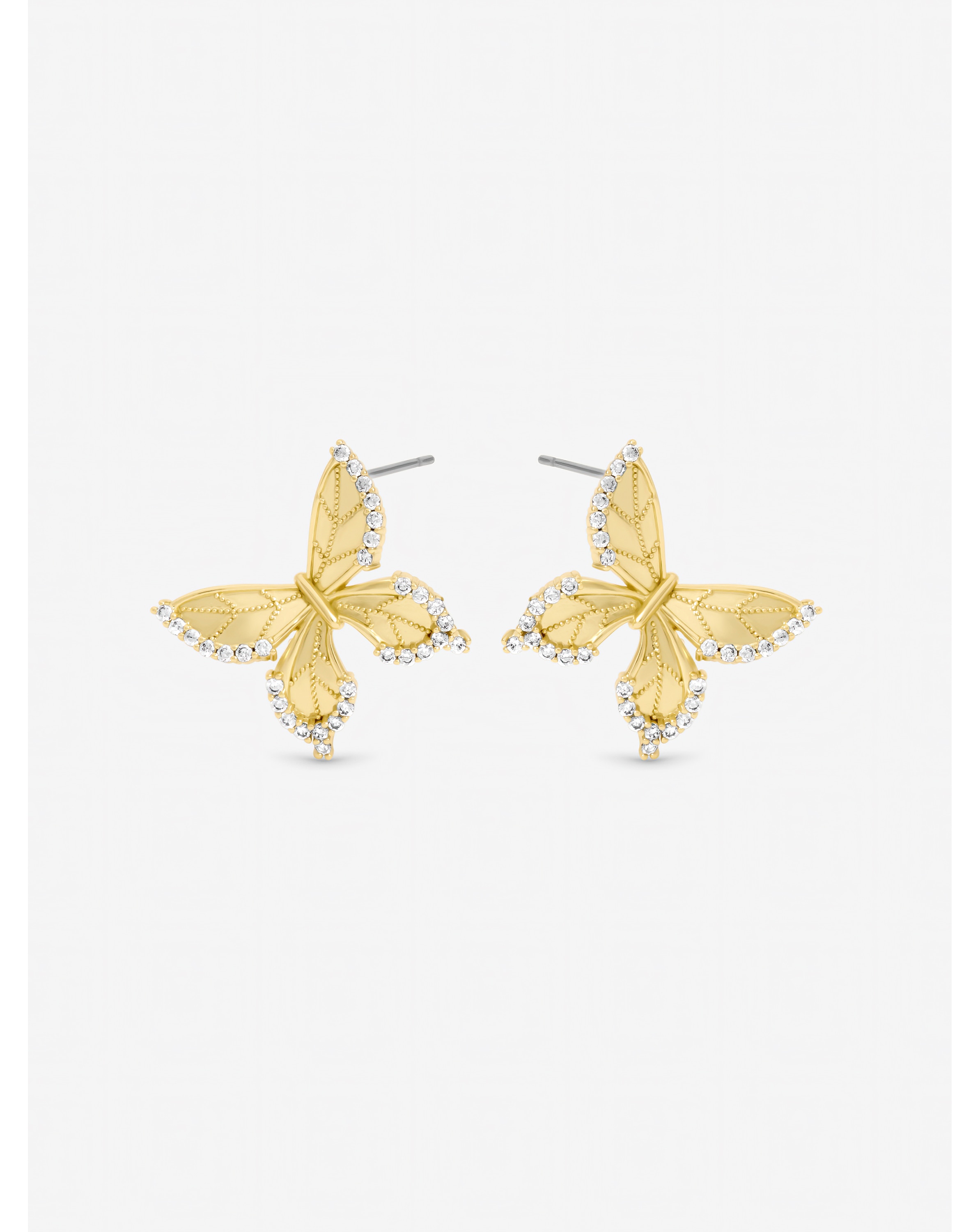 New In - Crystal Edge Butterfly Clip Earrings