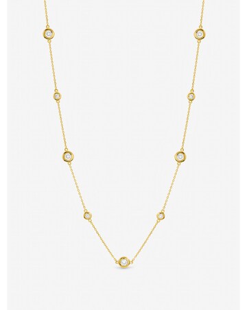 Jon Richard Gold Plated Cubic Zirconia Bezel Neckwear