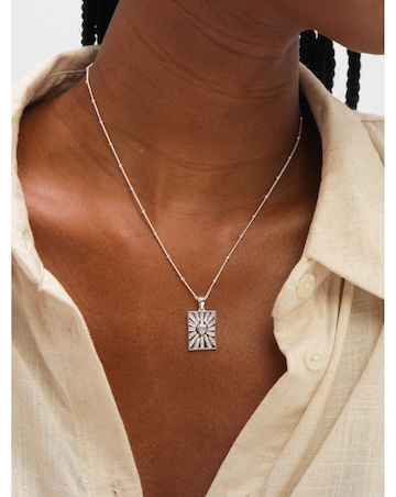 Inicio Sterling Silver Plated Heart Charm Pendant - Gift Pouch