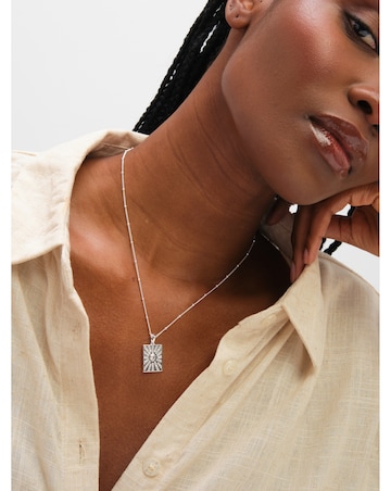 Inicio Sterling Silver Plated Heart Charm Pendant - Gift Pouch