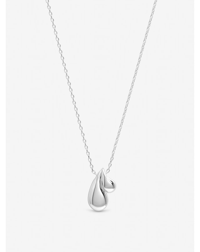 Inicio Sterling Silver Plated Polished Nugget Pendant - Gift Pouch