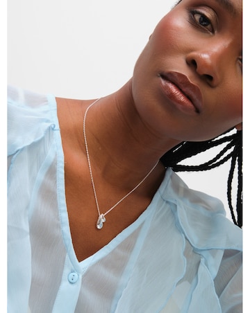 Inicio Sterling Silver Plated Polished Nugget Pendant - Gift Pouch