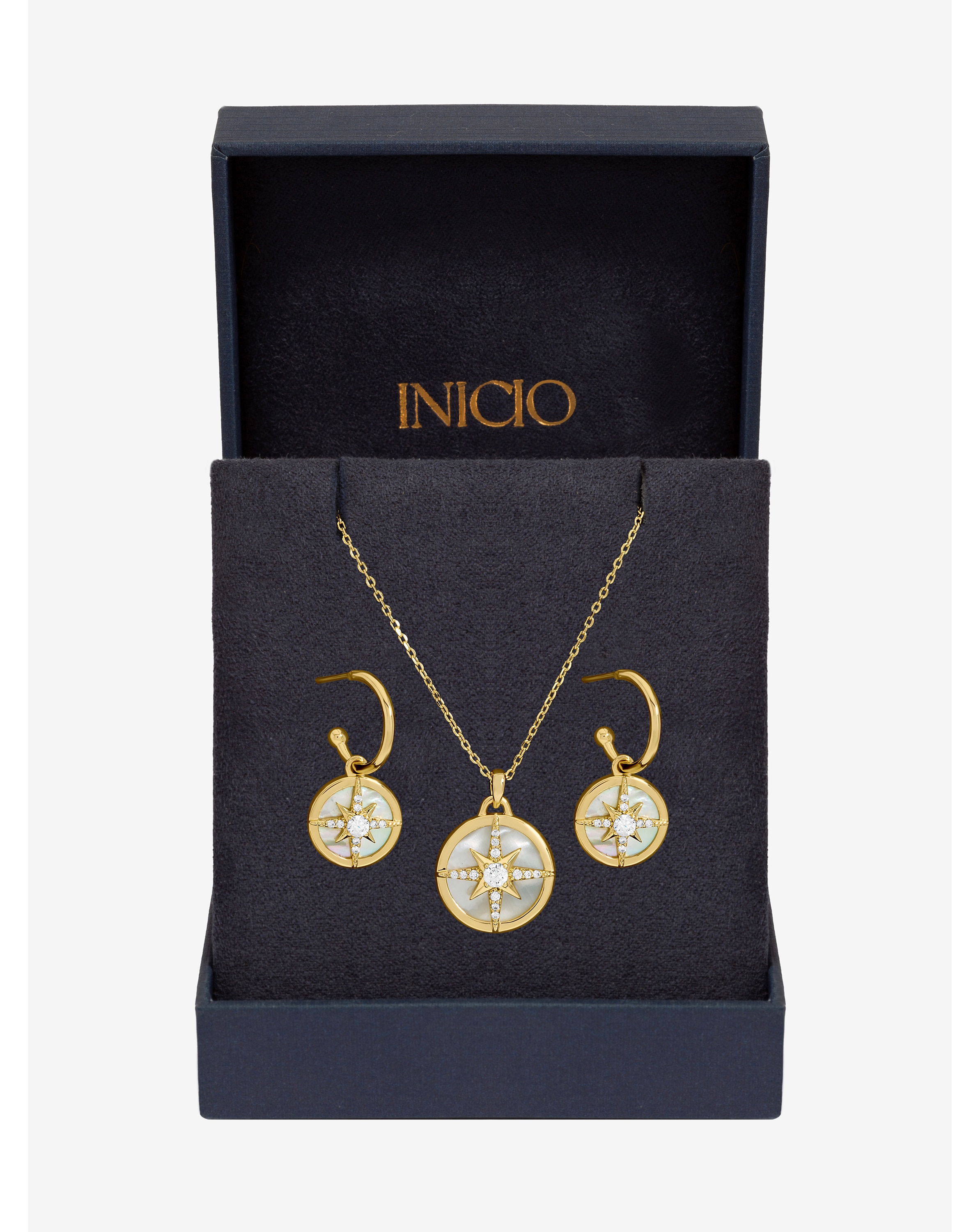 New In - Gold Plated Starburst Set - Gift Box