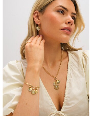 Inicio Gold Plated Multi Charm Necklace - Gift Pouch