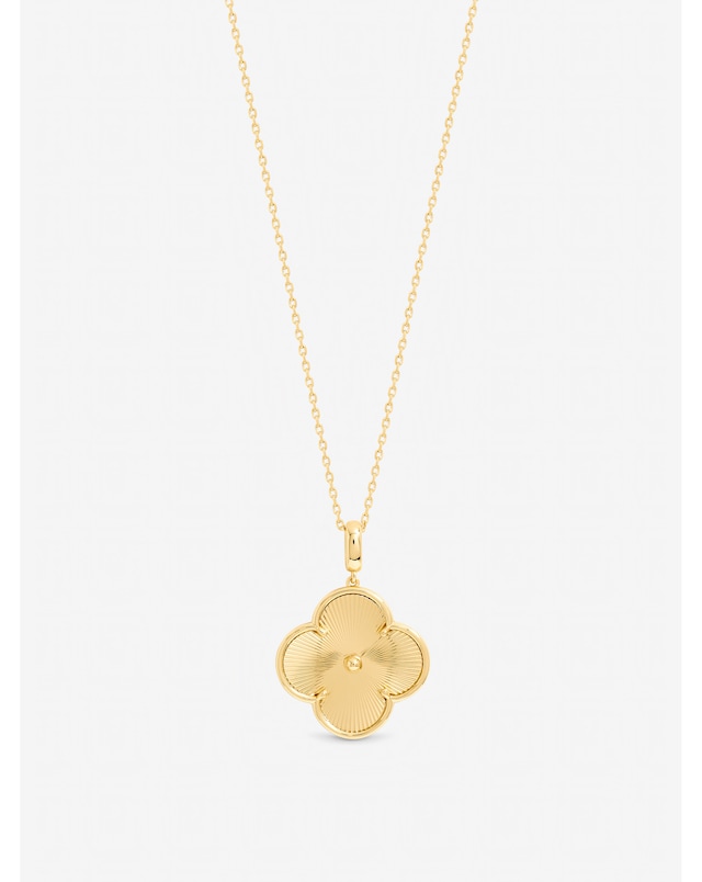 Jon Richard Gold Plated Long Clover Necklace Pendant