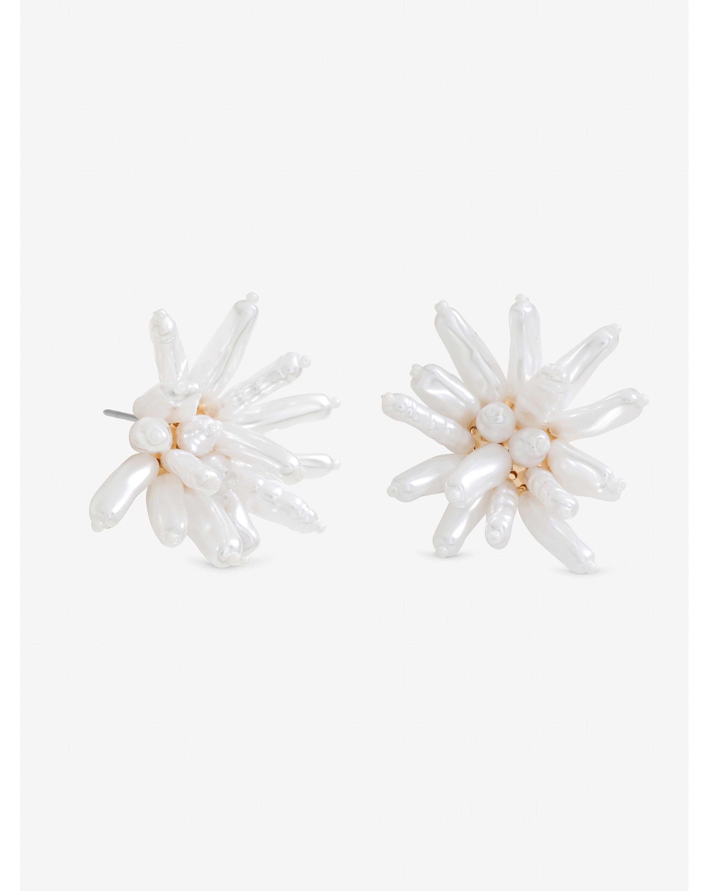 New In - Mood Statement Pearl Floral Earrings