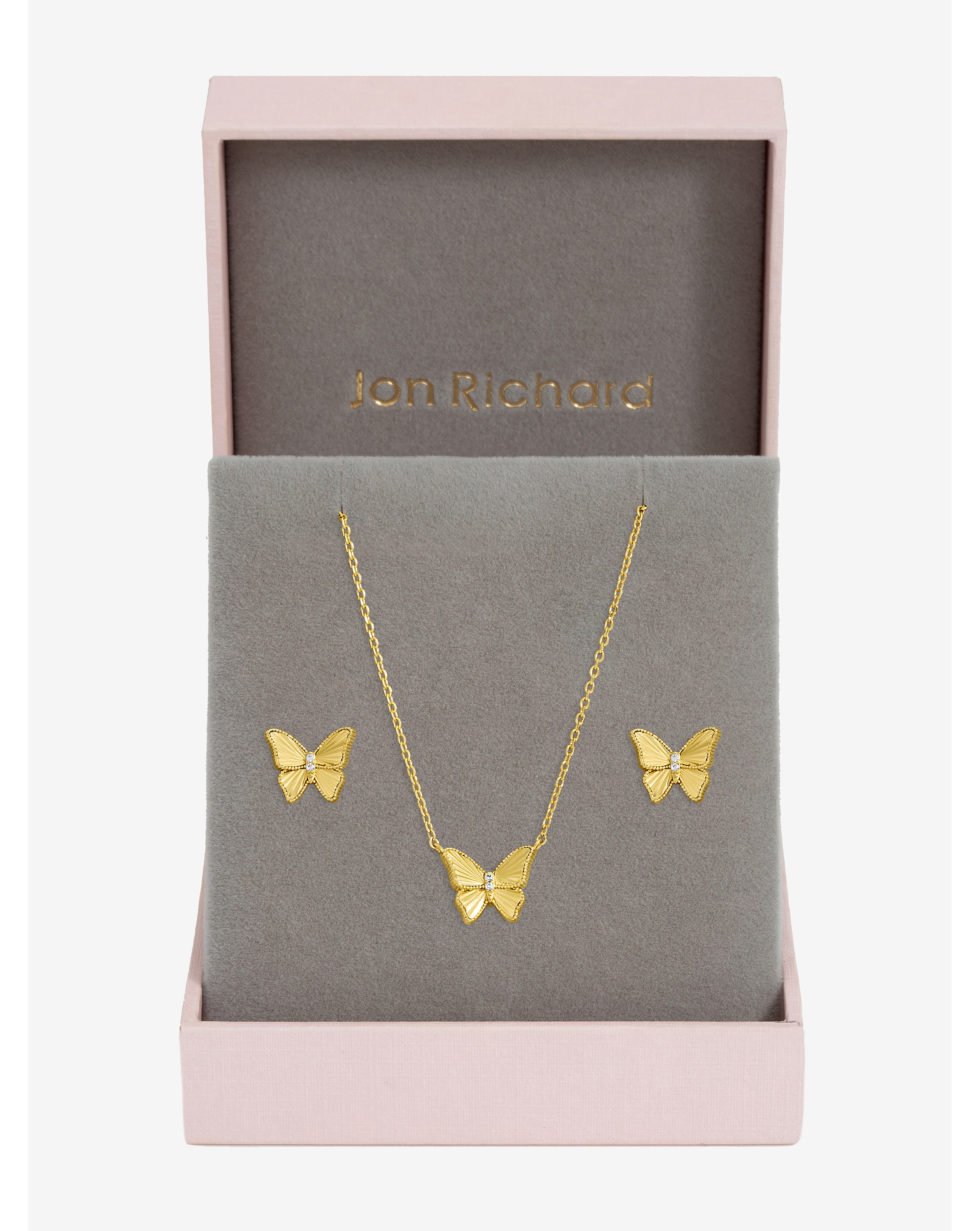 Gold Plated Butterfly Set - Gift Box