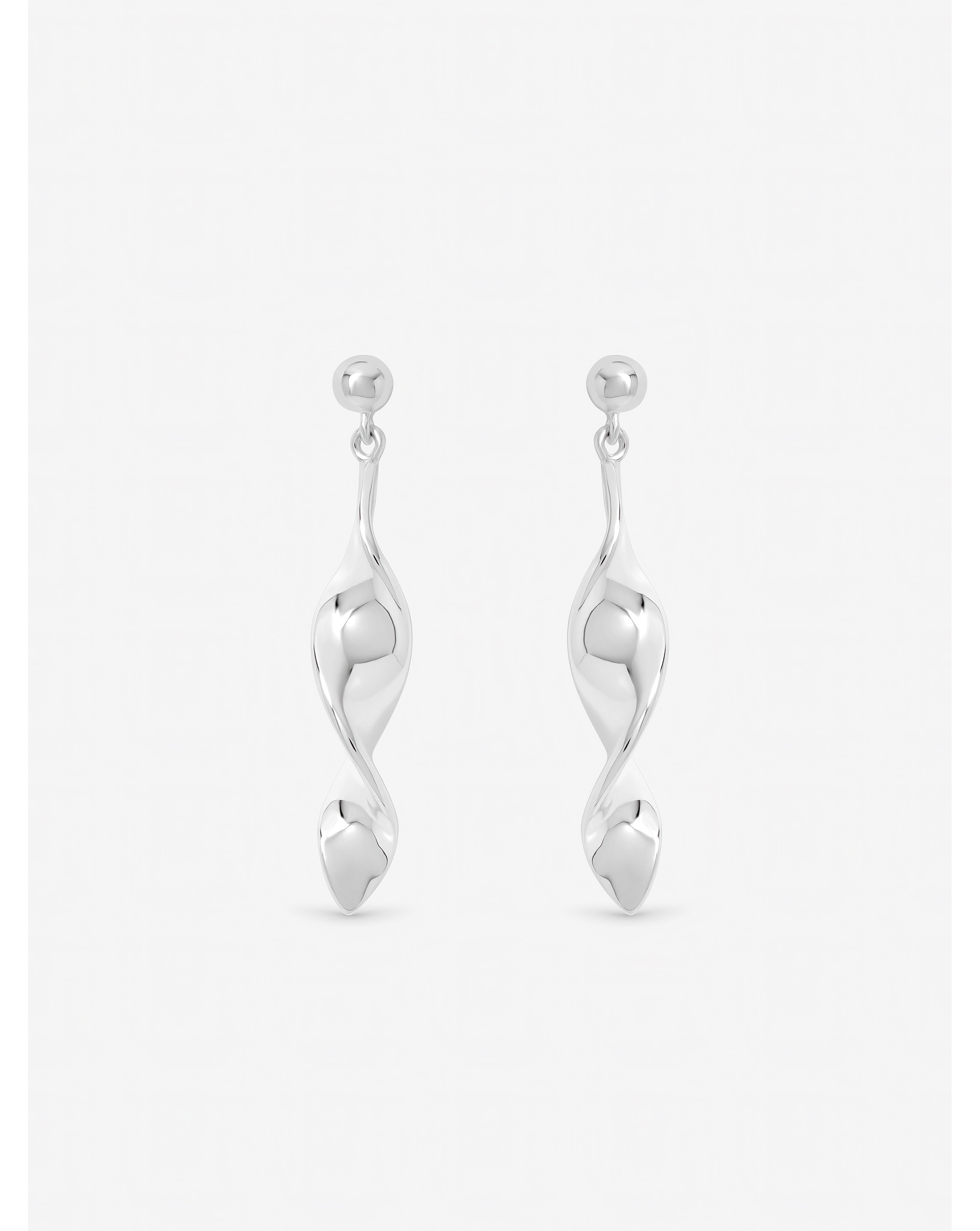 New In - Silver Plated Twist Drop Earrings