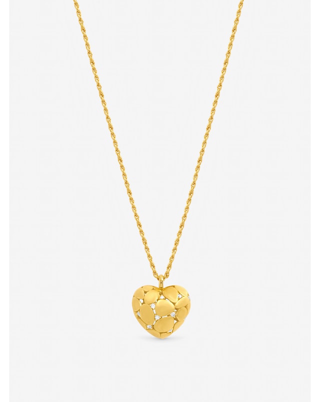 Jon Richard Gold Plated Satin Heart Pendant