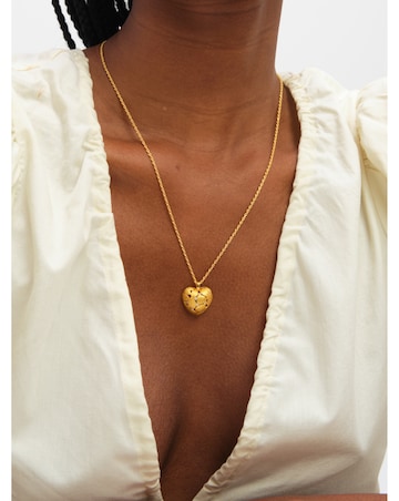 Jon Richard Gold Plated Satin Heart Pendant
