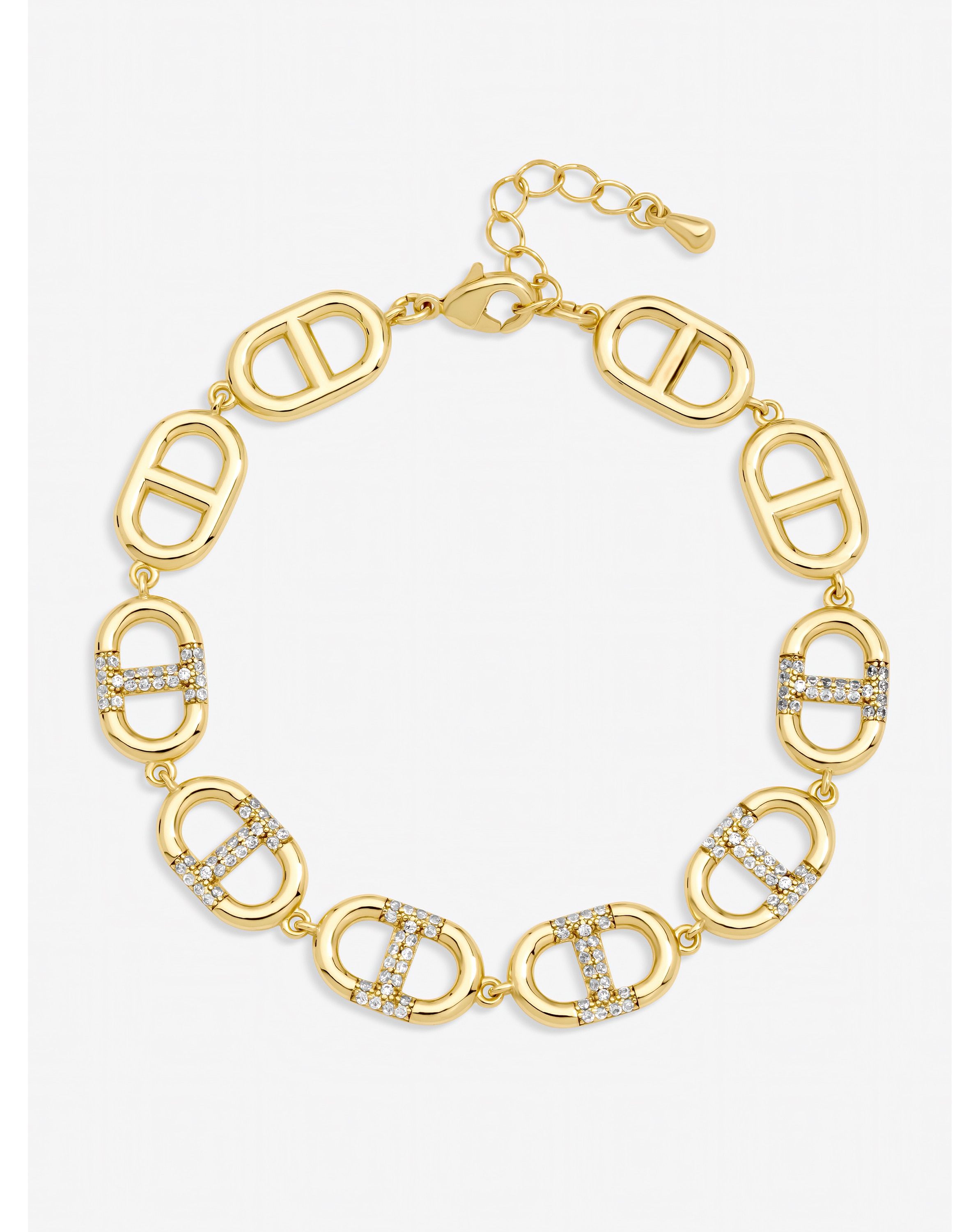 New In - Gold Plated and Crystal Link Bracelet