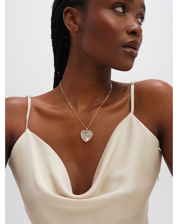 Jon Richard Gold Plated and Mother of Pearl Heart Pendant