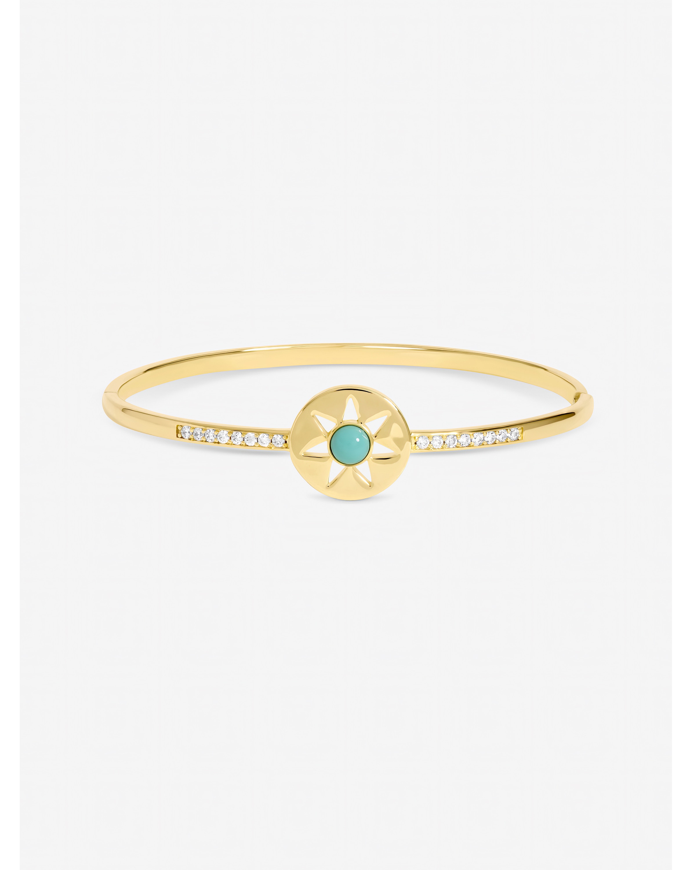 New In - Gold Plated Turquoise Celestial Bangle