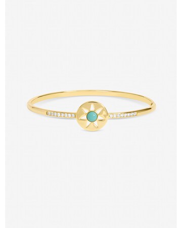 Inicio Gold Plated and Turquoise Celestial Bangle - Gift Pouch