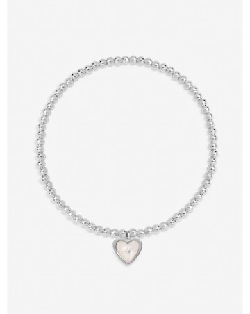 Inicio Sterling Silver Plated Mother of Pearl Celestial Bracelet - Gift Pouch