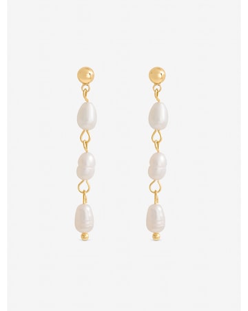 Jon Richard Real Freshwater Linear Drop Earrings