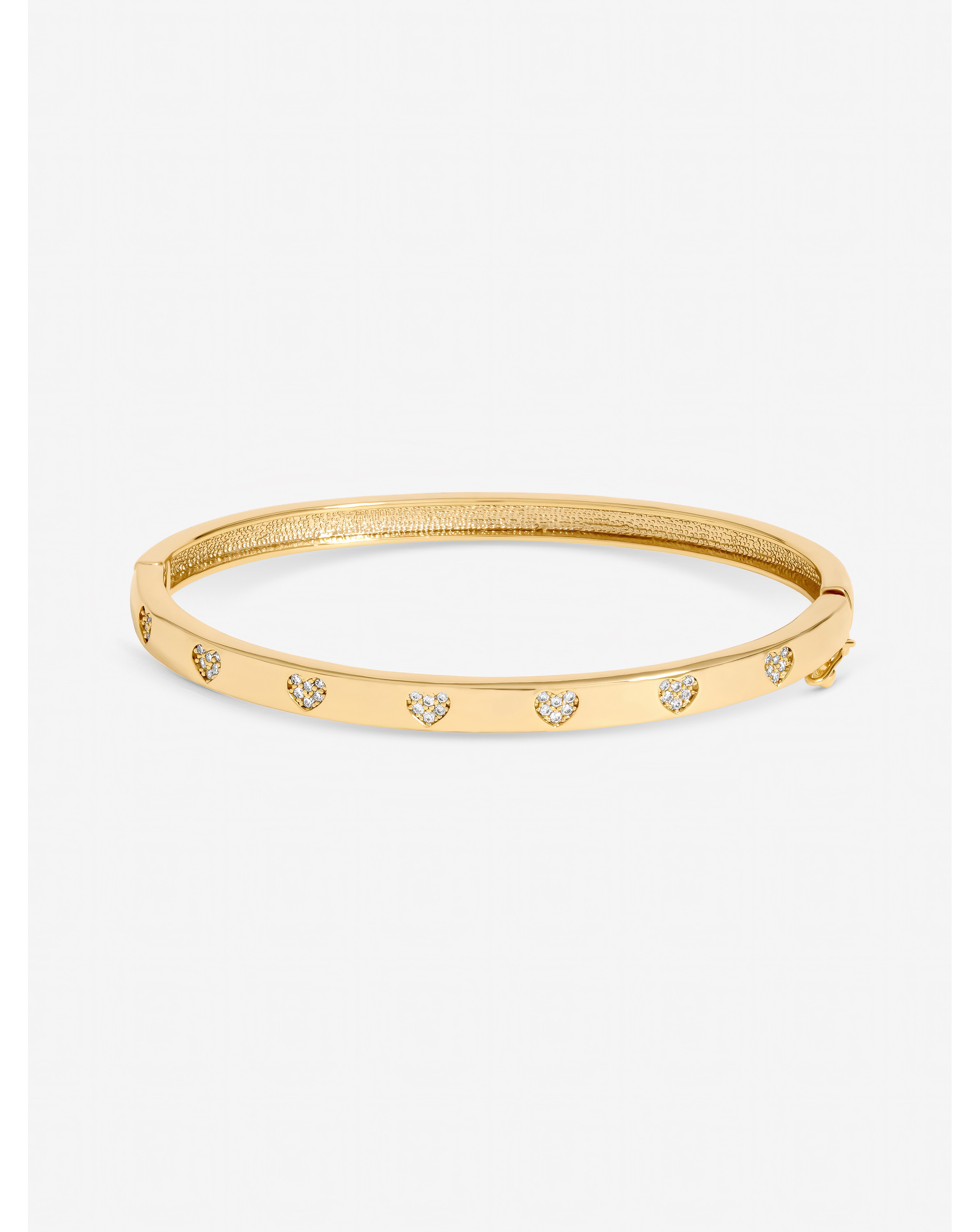 New In - Gold Plated and Crystal Heart Bangle