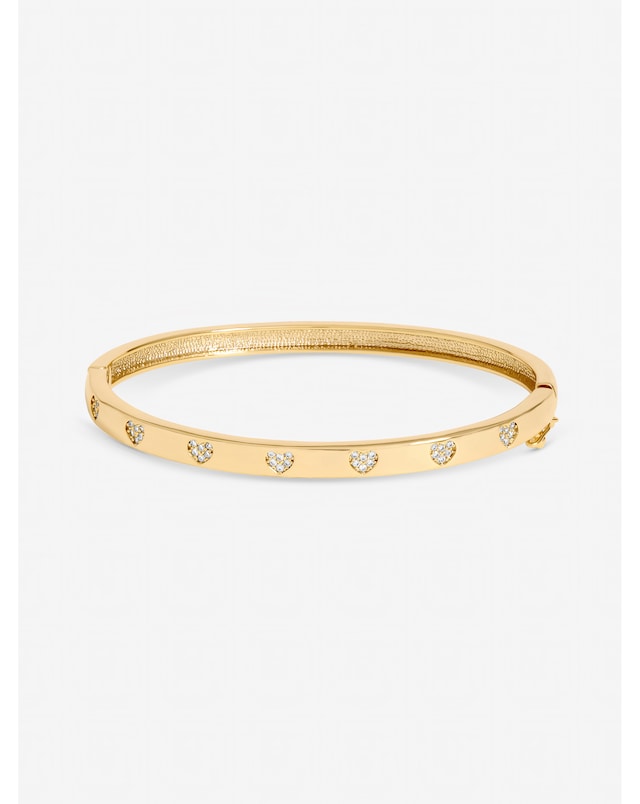 Jon Richard Gold Plated and Crystal Heart Bangle