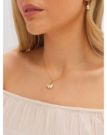 Inicio Gold Plated Molton Heart Small Pendant - Gift Pouch