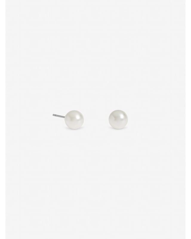 Jon Richard Silver Plated Small White Pearl Stud Earrings