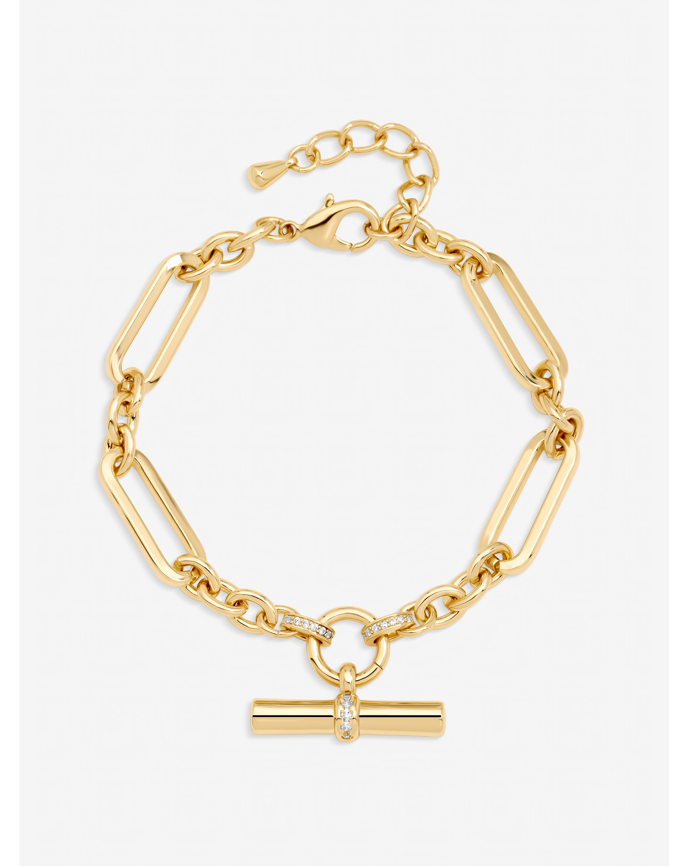 New In - Gold Plated Luxe T-Bar Bracelet