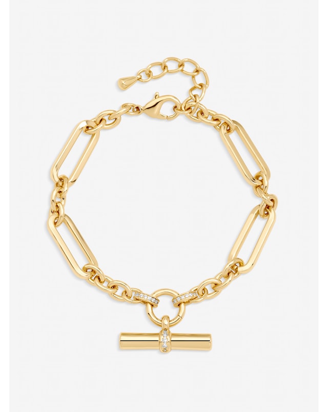 Jon Richard Gold Plated Luxe T-Bar Bracelet