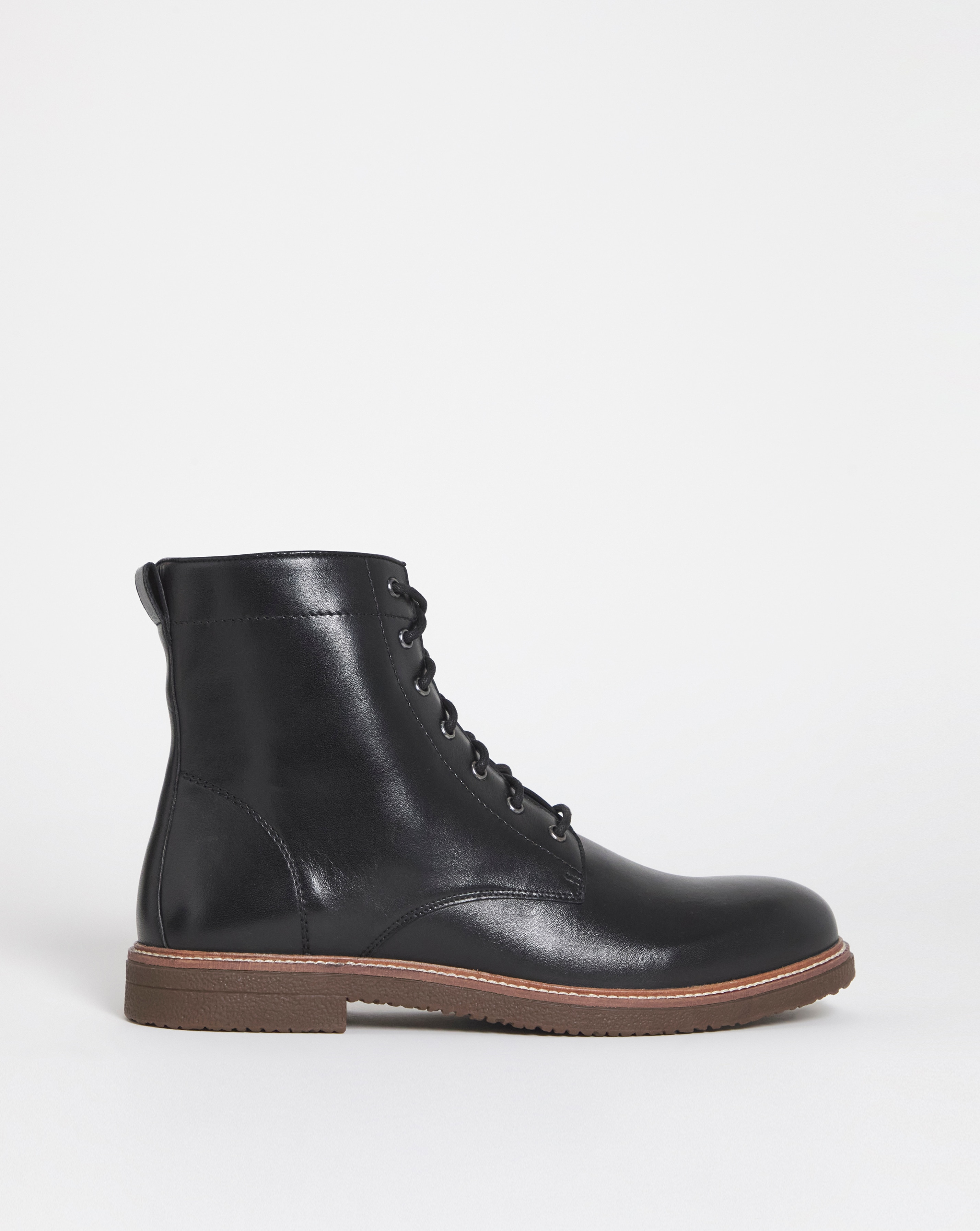 Leather Lace Up Boot Wide Fit