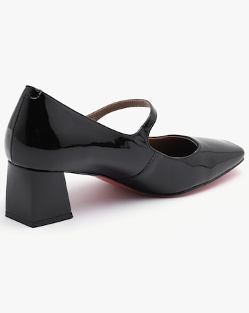 Daniel Sellasia Black Patent Leather Mary Jane Court Shoes Standard Fit