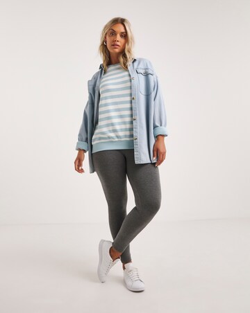 Blue & White Stripe Sweatshirt