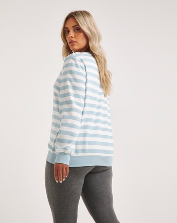 Blue & White Stripe Sweatshirt