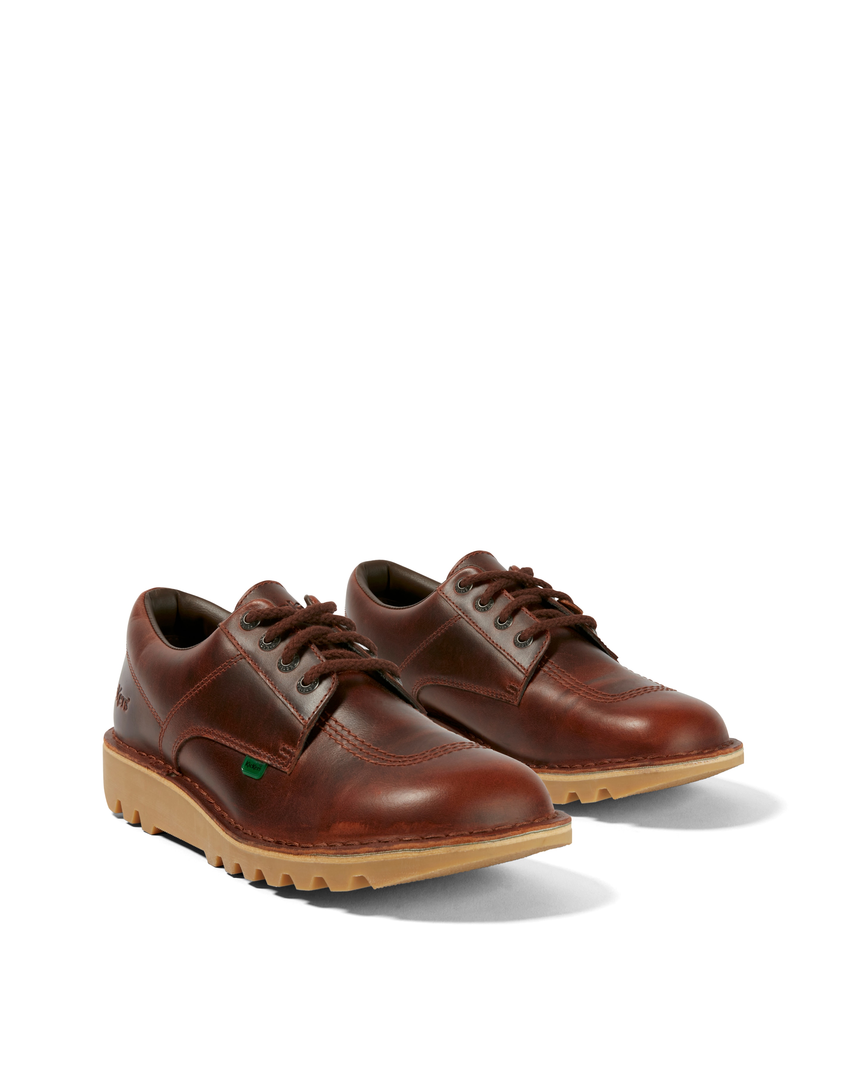 Kickers Low Leather Shoe - Brown