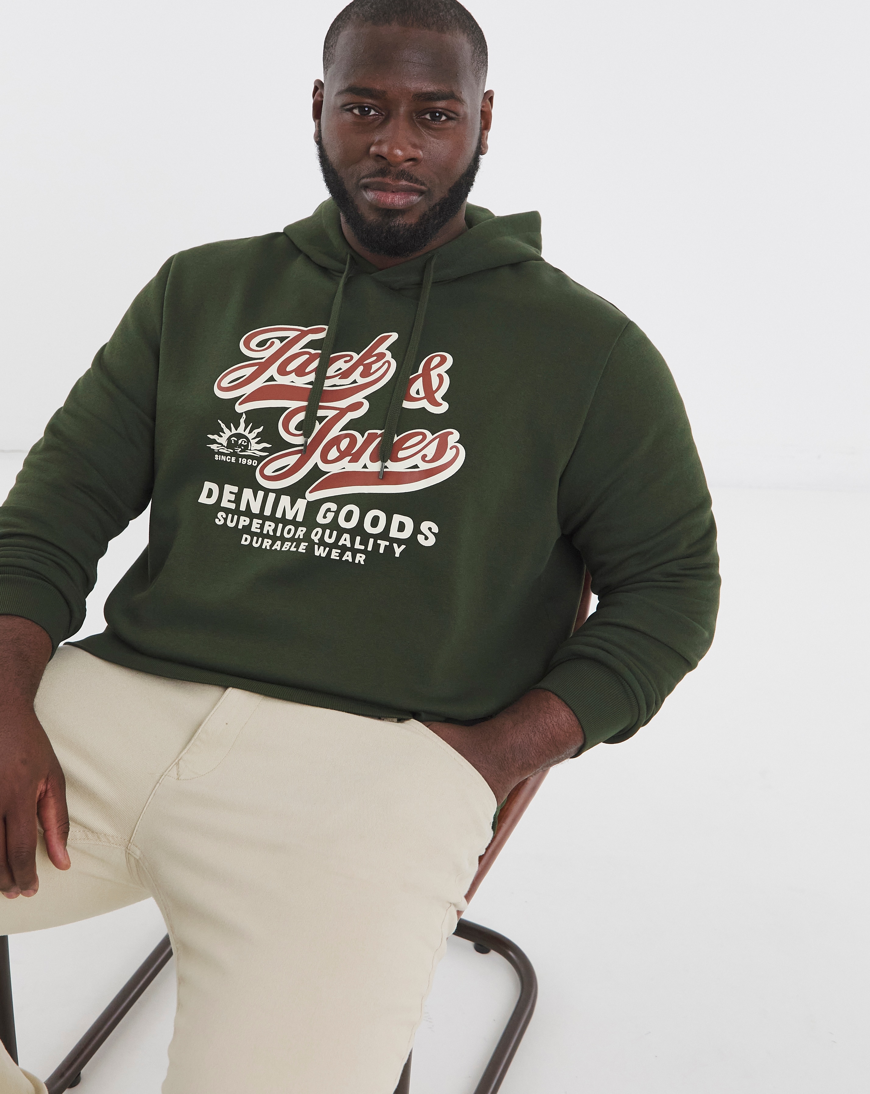 Jack & Jones Logo Hoodie - Green